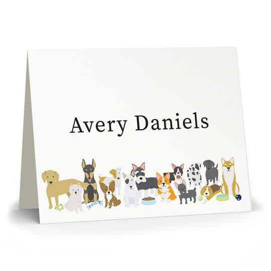 Adorable Dogs Folded Note Cards